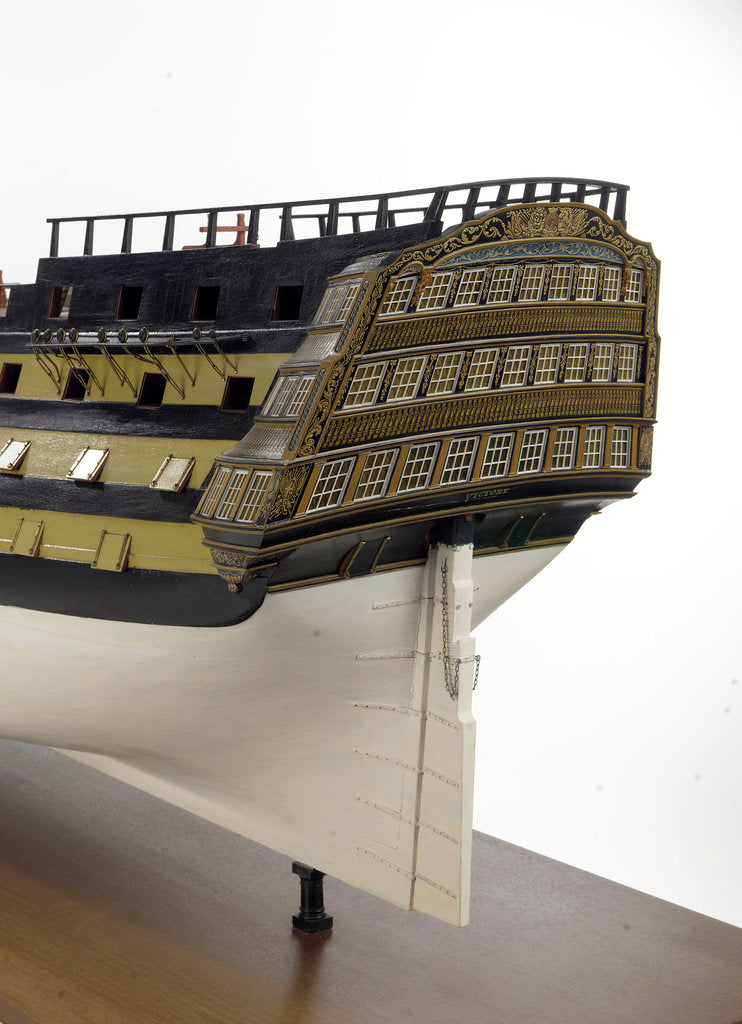 Detail of 'Victory', port stern quarter detail by Unknown