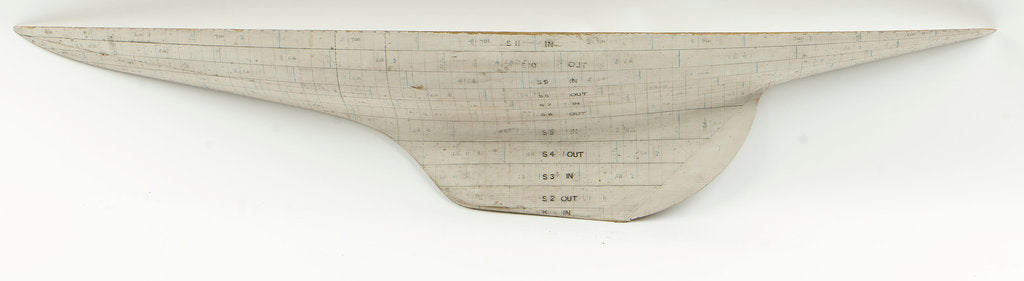 Detail of 'Shamrock III', port broadside by Unknown