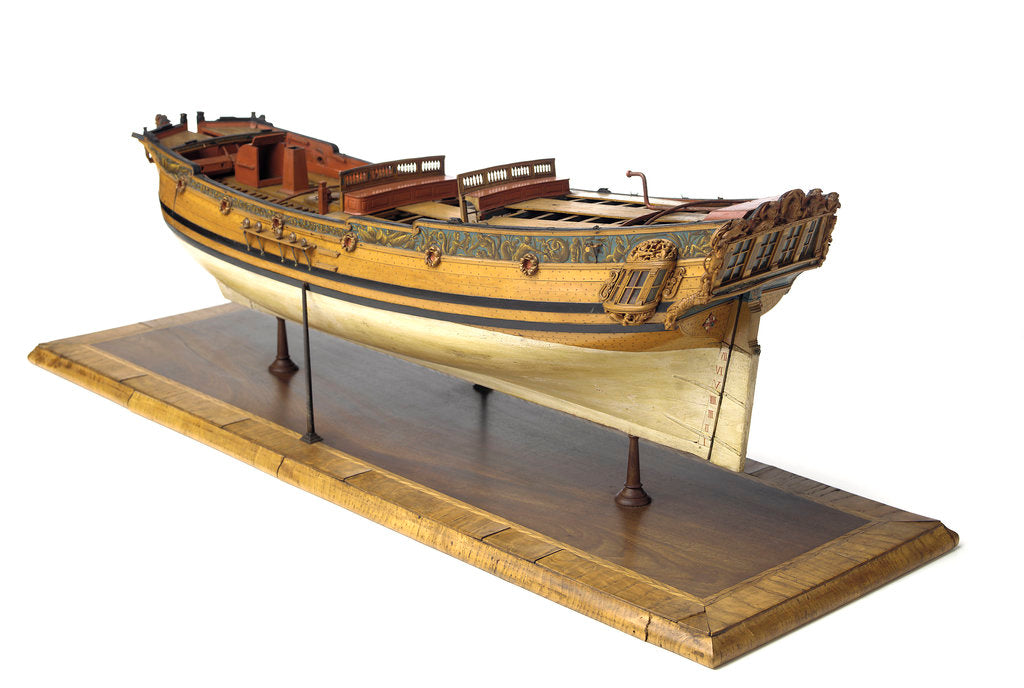Detail of 'Chatham', port stern quarter by unknown