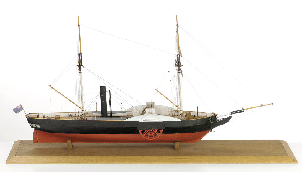 Detail of HMS 'Lightning', starboard broadside by John Roe