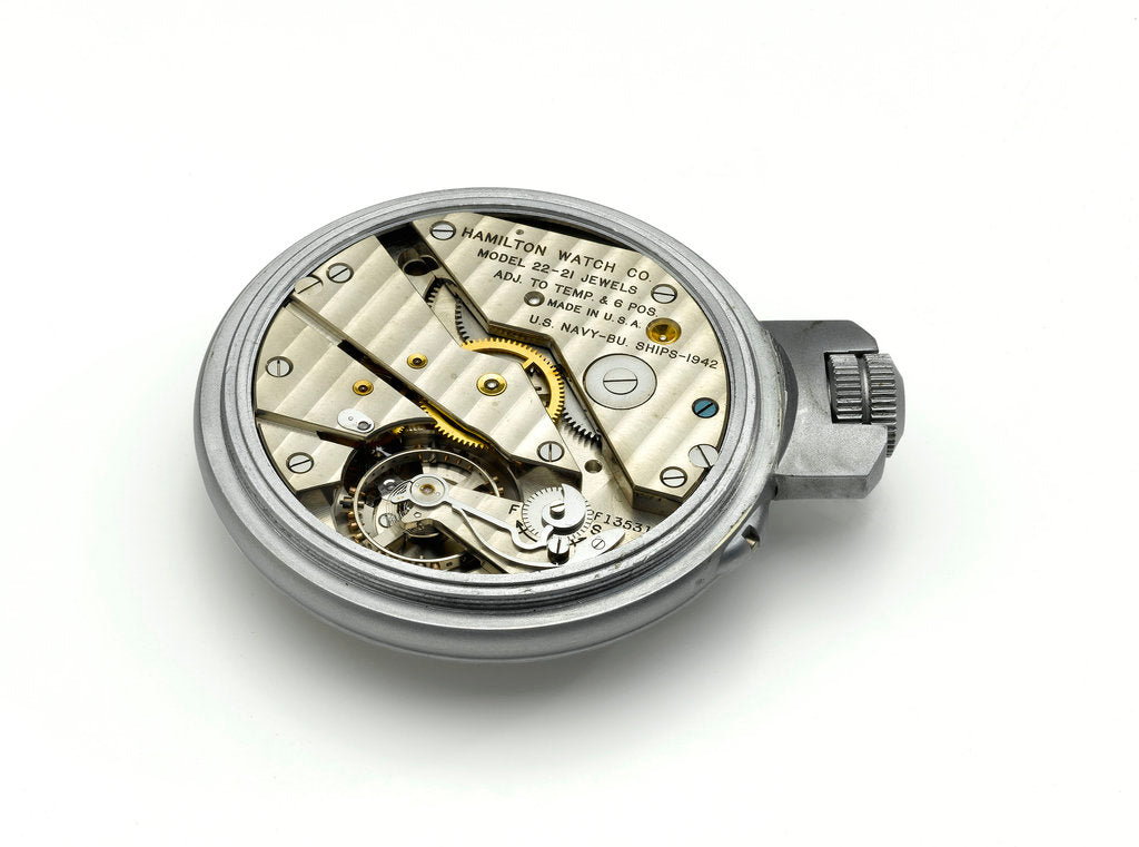Detail of Deck watch, movement by Hamilton Watch Co.