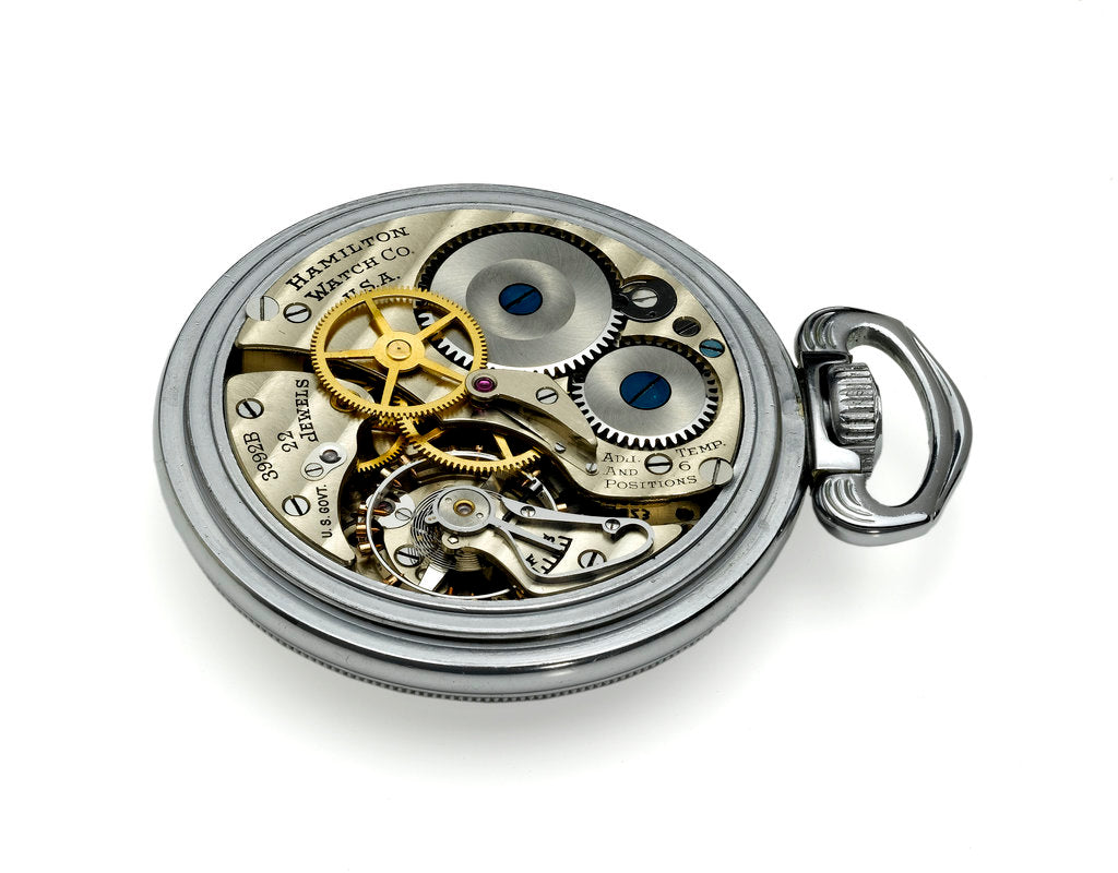 Detail of Deck watch, movement by Hamilton Watch Co.