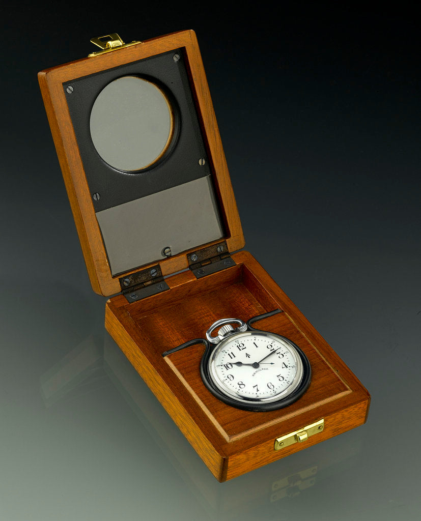 Detail of Deck watch in case by Hamilton Watch Co.