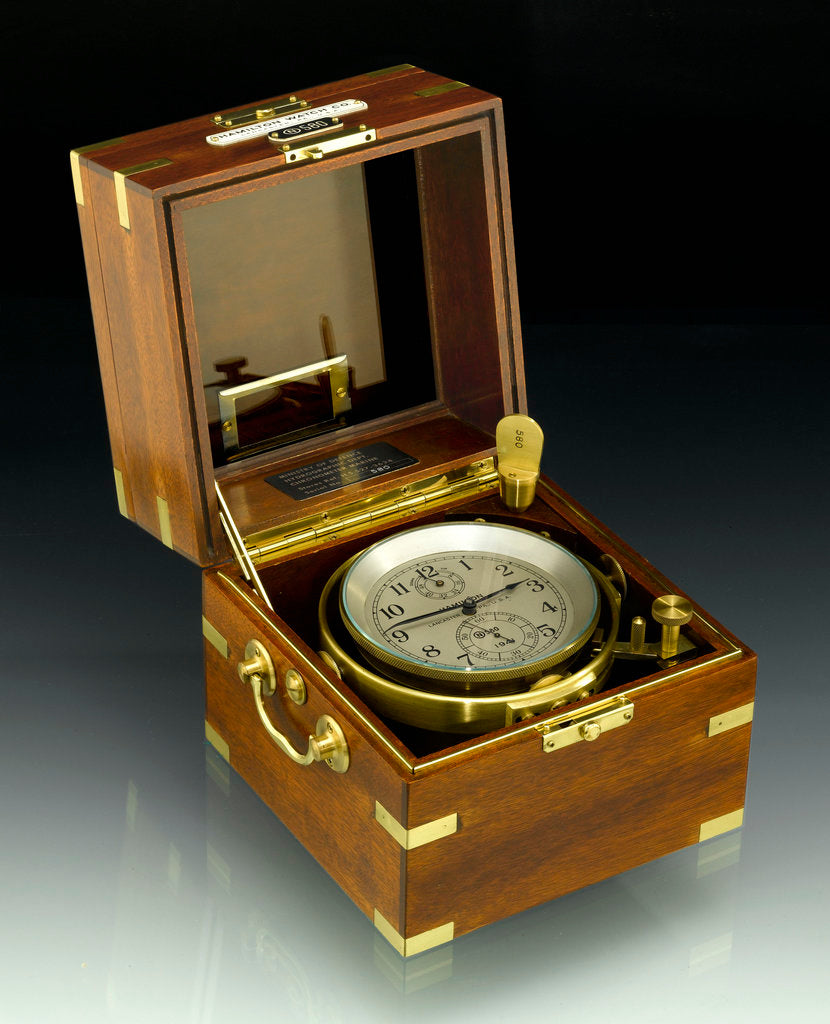 Detail of Deck watch in case by Hamilton Watch Co.