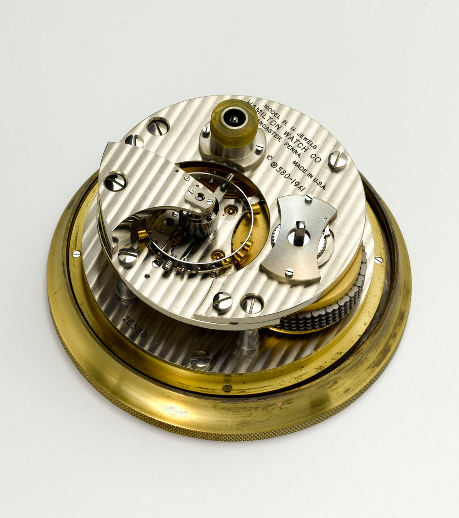Detail of Deck watch, movement by Hamilton Watch Co.