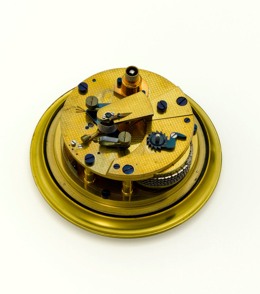 Detail of Deck watch, movement by Edward Edward John Dent & Co.