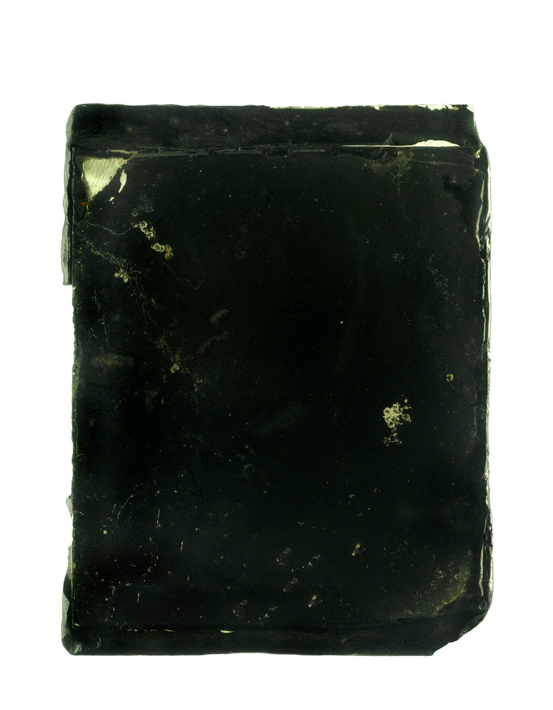 Detail of Two pieces of plain glass stuck together with wax by unknown