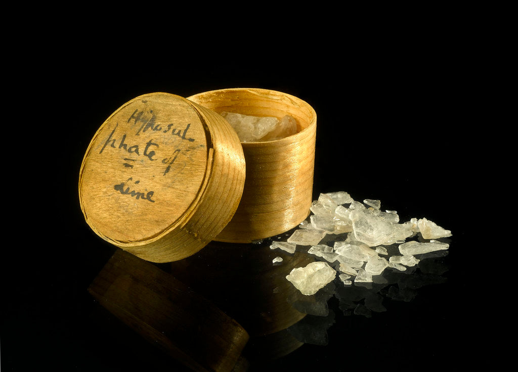 Detail of Pill box containing hyposulphite of lime by Unknown