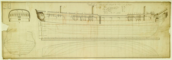 Lines & Profile plan for 'La Modeste'