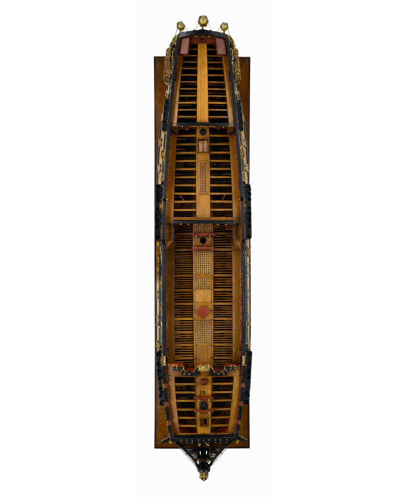 Detail of 'Boyne', overhead deck view by Unknown