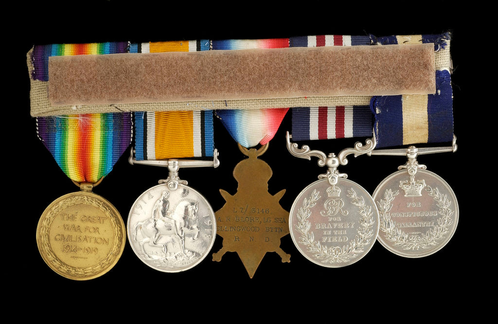 Detail of Medals awarded to Arthur Robert Blore (reverse, right to left, MED1860-1864) by B. Mackennal