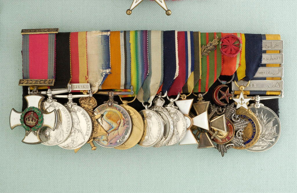 Detail of Medals awarded to Admiral of the Fleet, Earl David Beatty (obverse, left to right, MED2214-27) by W. Wyon