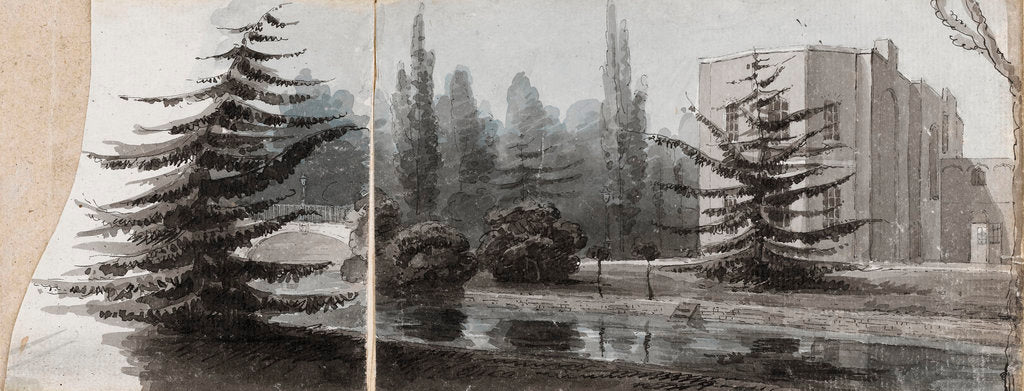 Detail of A view towards the library at Merton Place by Thomas Baxter
