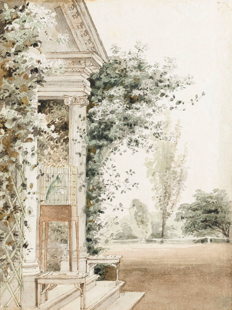 Detail of A portico at Merton, probably the main entrance by Thomas Baxter