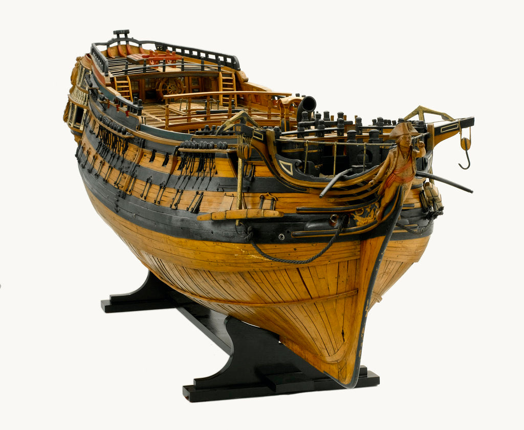 Detail of Ship of 74 guns, starboard by unknown