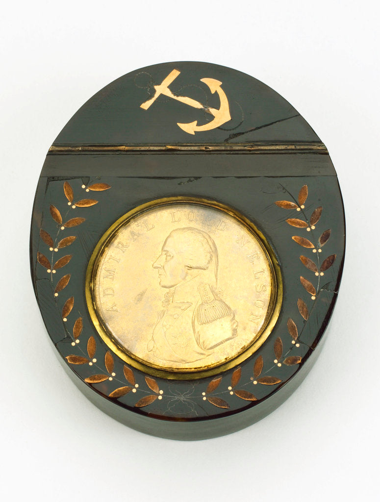 Detail of Snuff box commemorating Vice-Admiral Horatio Nelson (1758-1805) by Peter Kempton