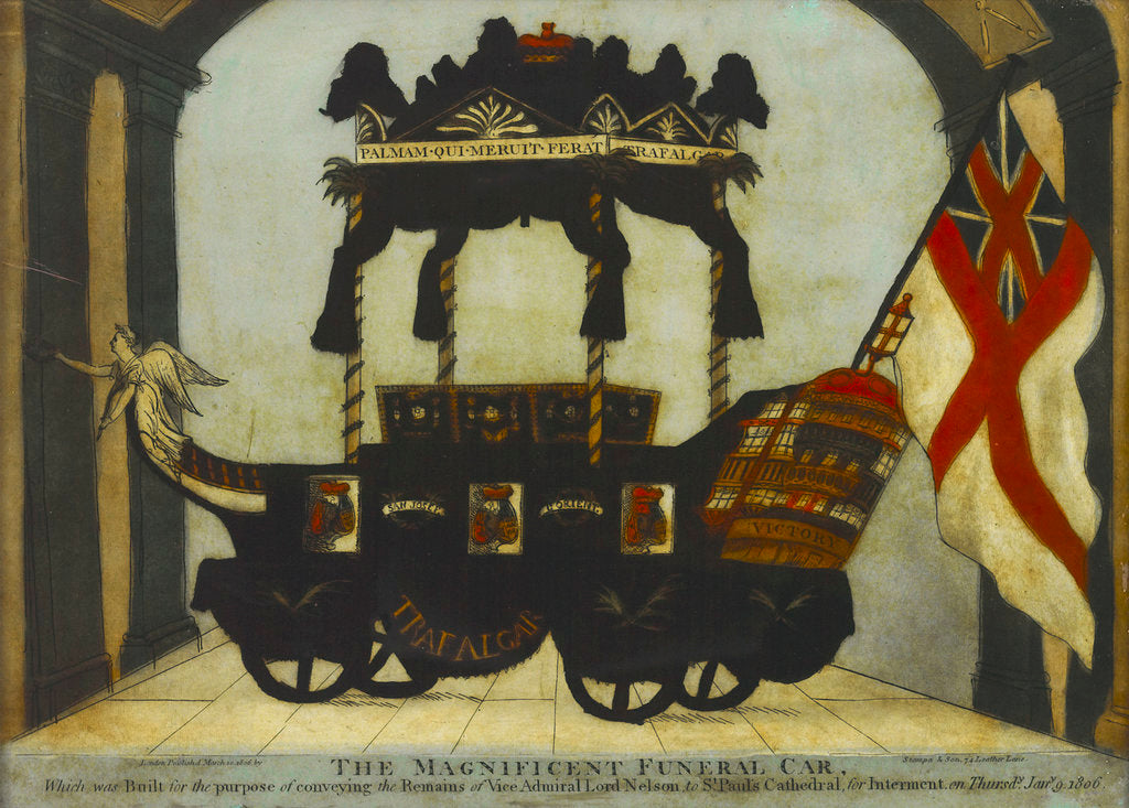 Detail of The Magnificent Funeral Car Which was Built for the purpose of conveying the Remains of Vice-Admiral Lord Nelson to St Pauls' by Stampa & Son