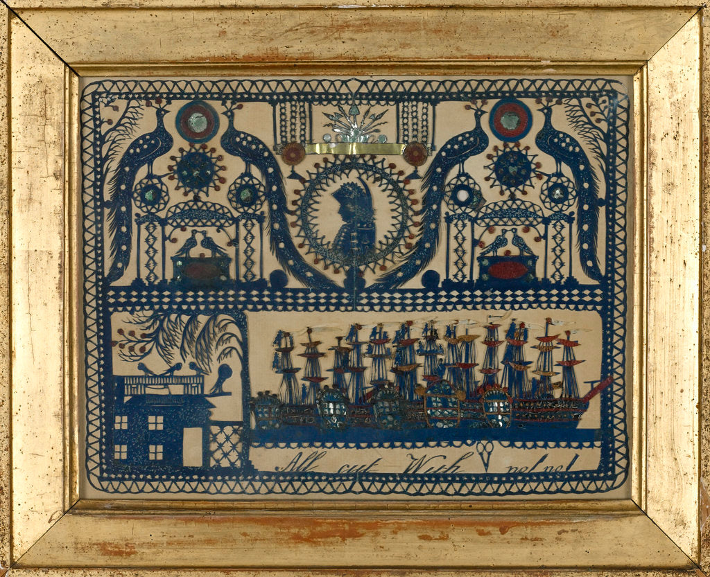 Detail of Cut paper picture (découpage) commemorating Vice-Admiral Horatio Nelson (1758-1805) by Unknown