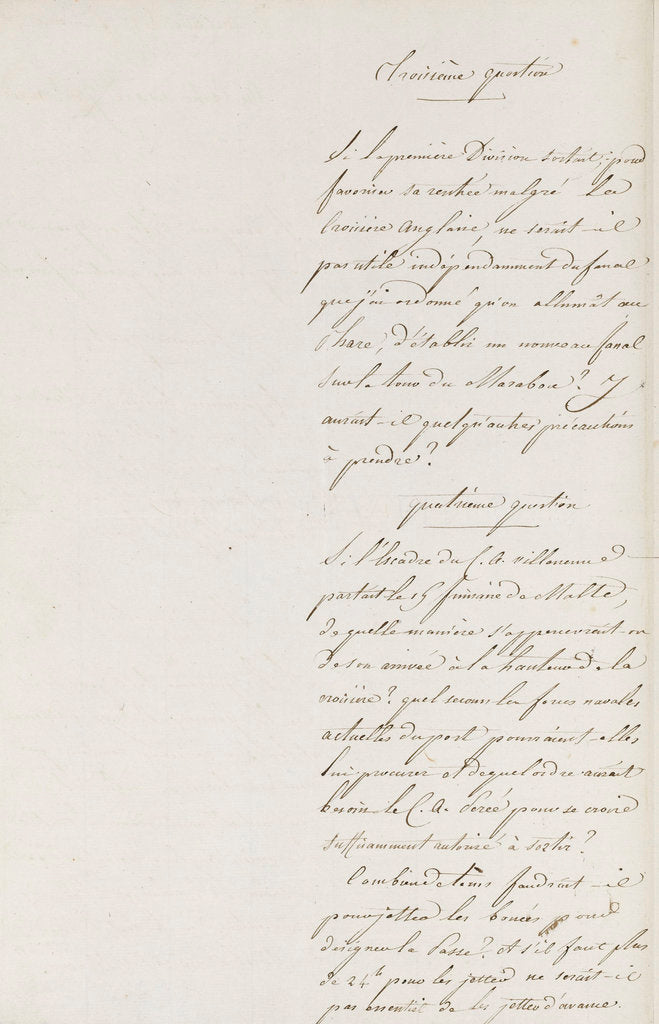 Detail of Letter from Napoleon Admiral Ganteaume, page one by Napoleon Bonaparte