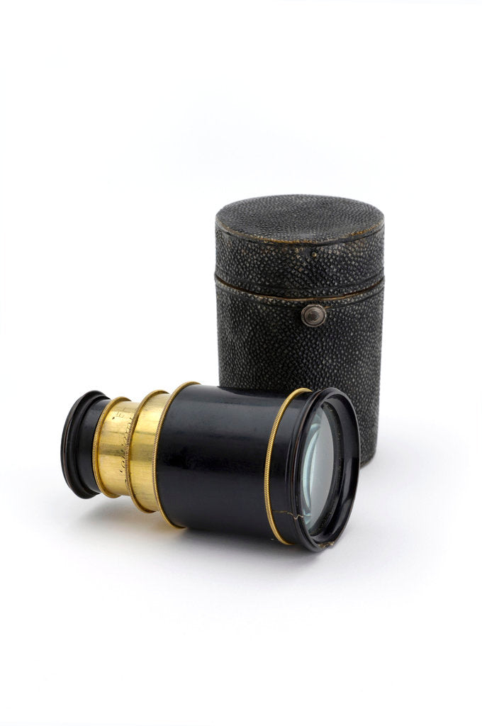 Detail of Spyglass telescope with case by Adams