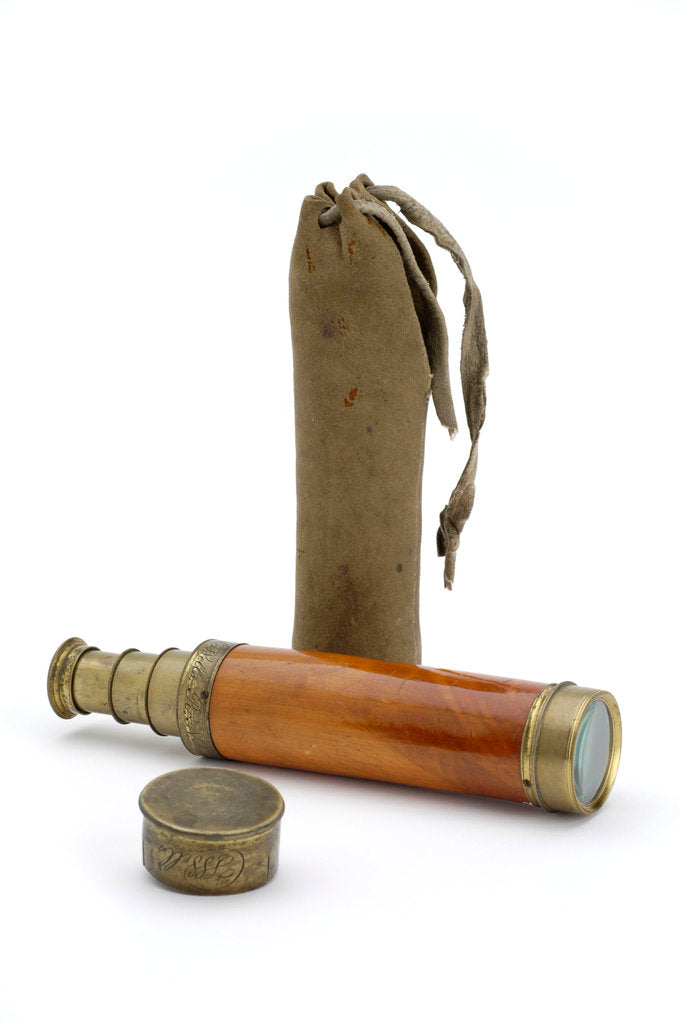 Detail of Pocket telescope with case by Godfrey Lyons