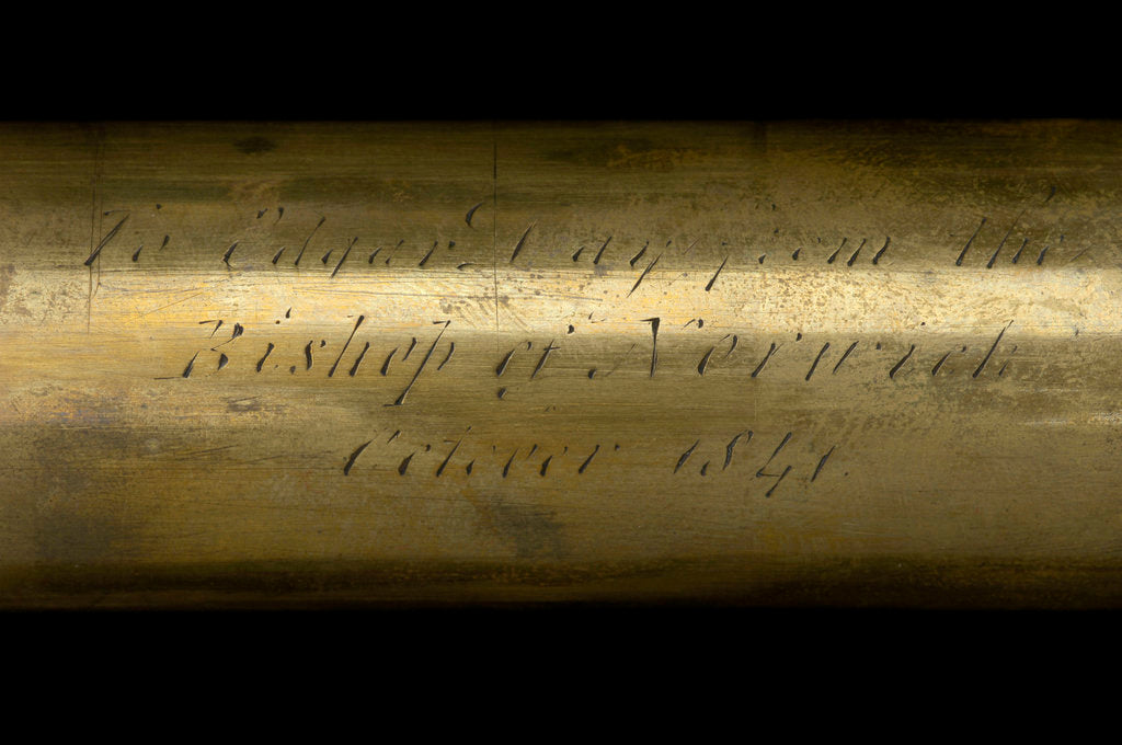 Detail of Pocket telescope - draw tube inscription by George Rossi