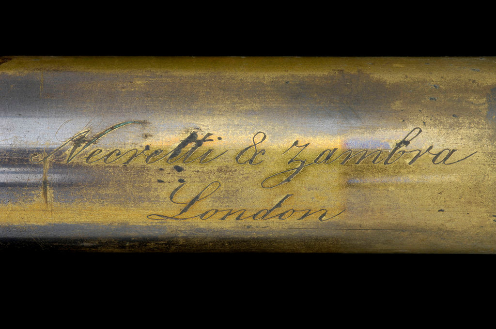 Detail of Pocket telescope - draw tube inscription by Negretti & Zambra
