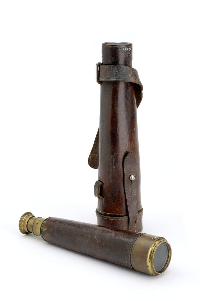 Detail of Pocket telescope with case by unknown