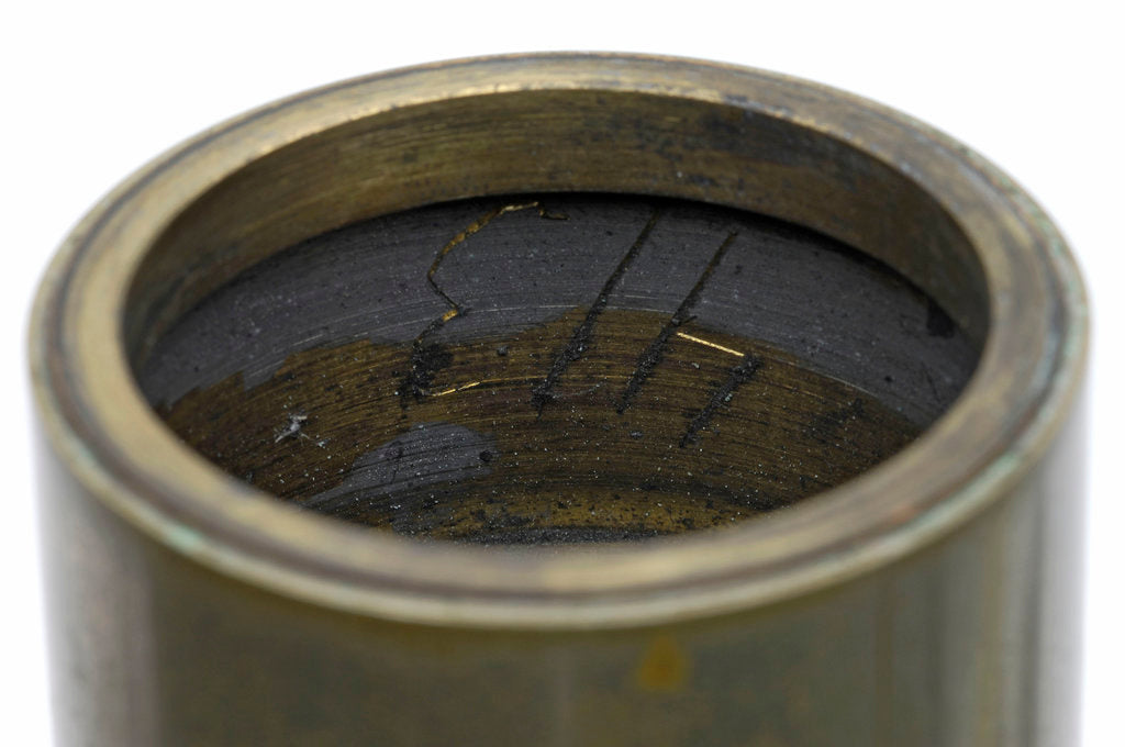 Detail of Officer of the Watch telescope- inscription by Voigtlander & Sohn