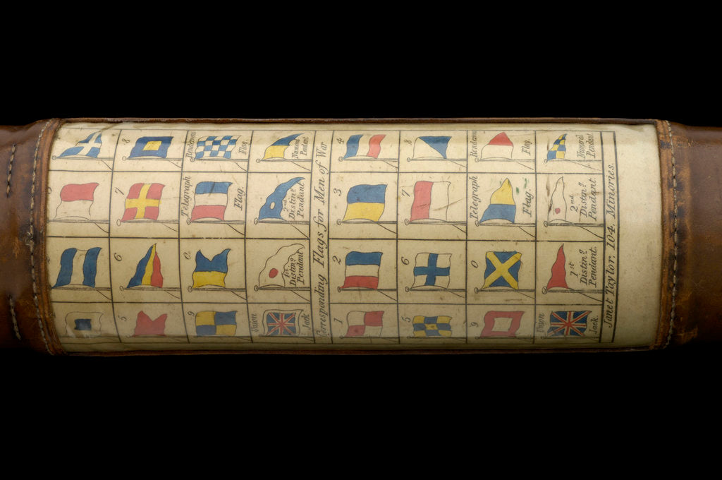 Detail of Naval telescope - flag codes by Matthew Berge