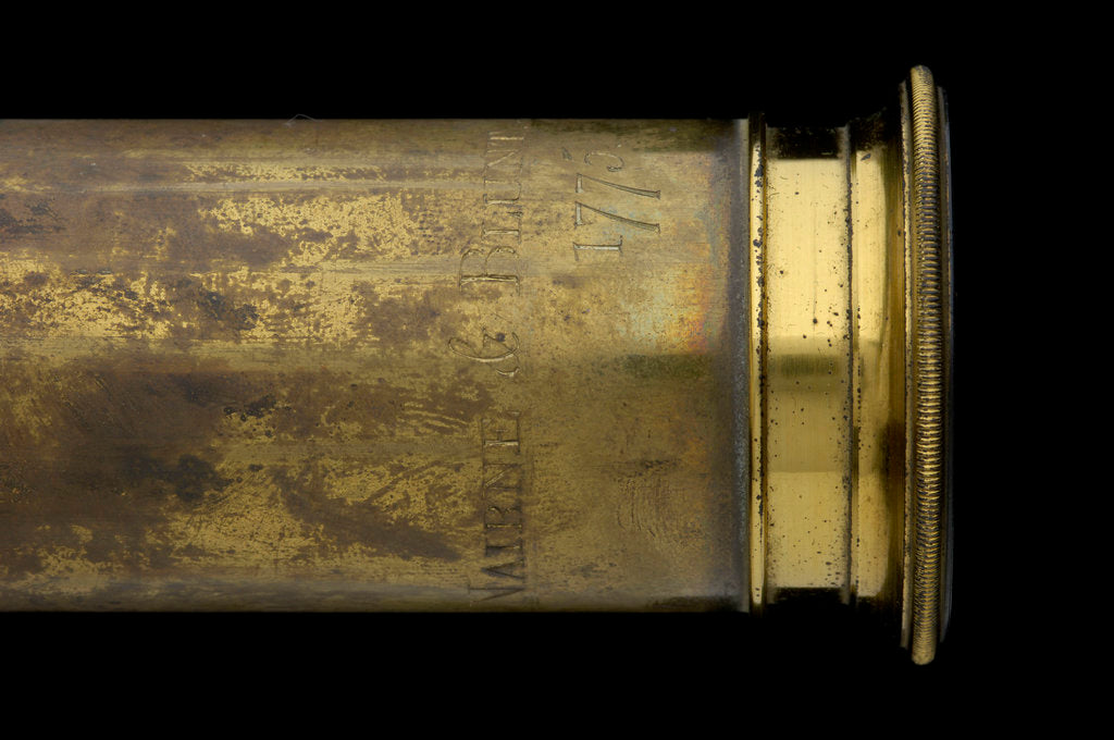 Detail of Naval telescope  - inscription by Nairne & Blunt
