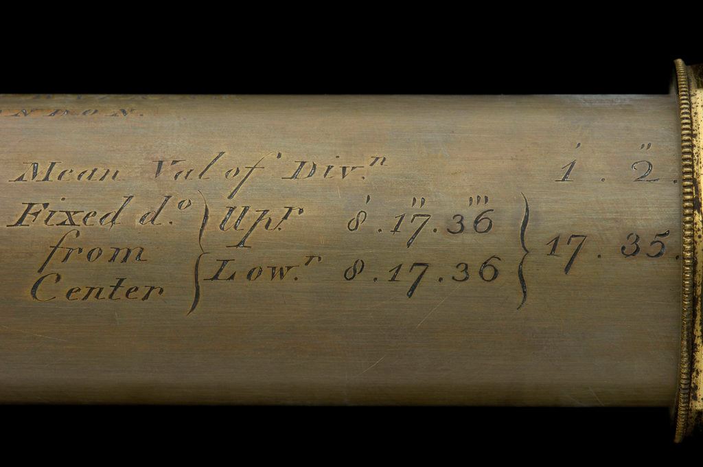 Detail of Rangefinder - inscription by William Watkins