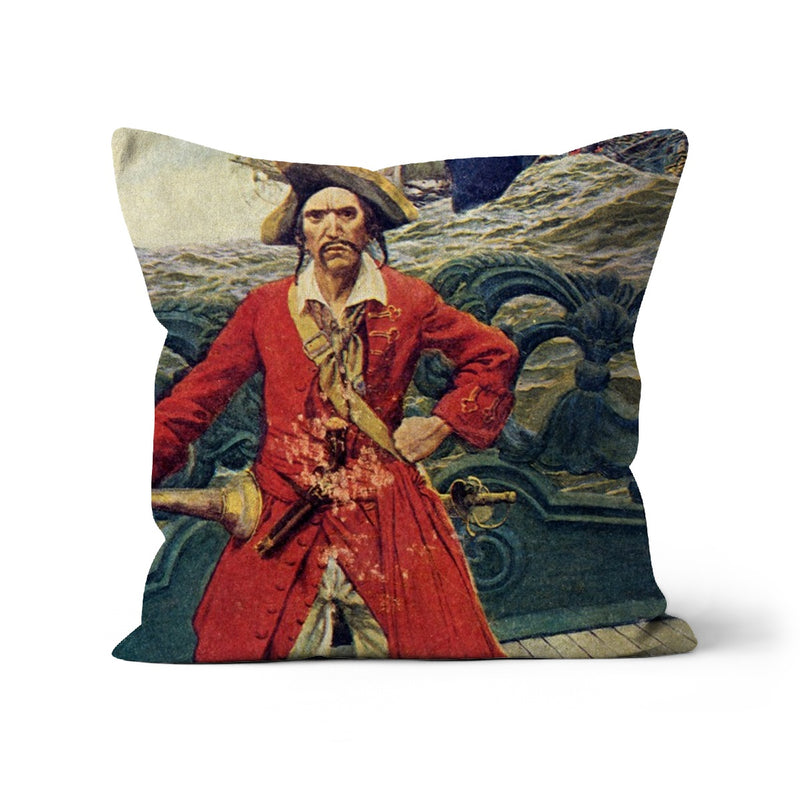 Pirate captain on deck Cushion