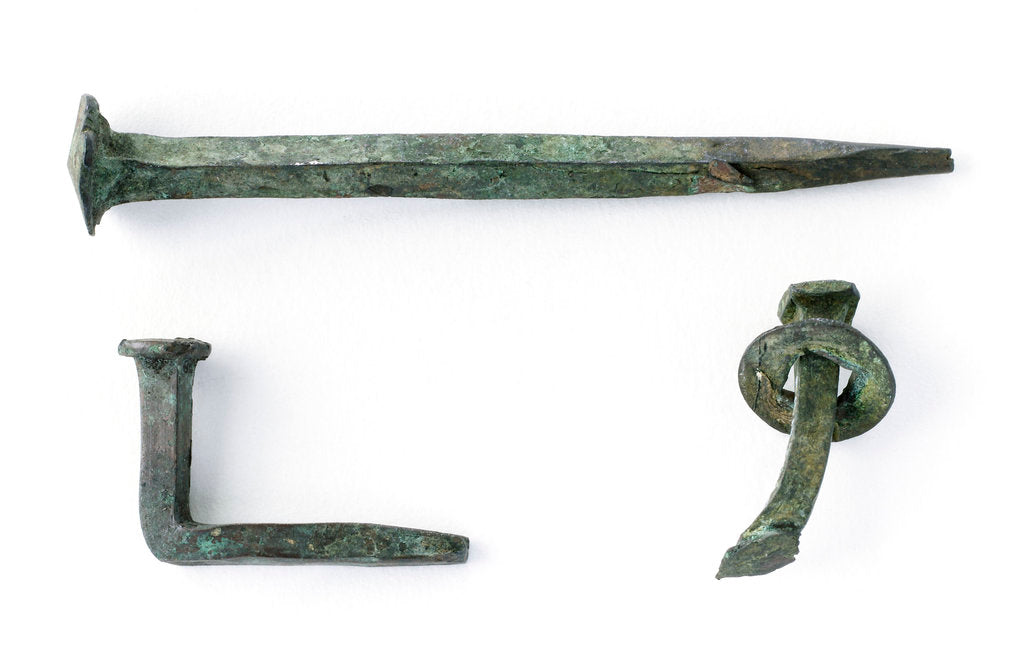 Detail of Two nails and a rivet by unknown