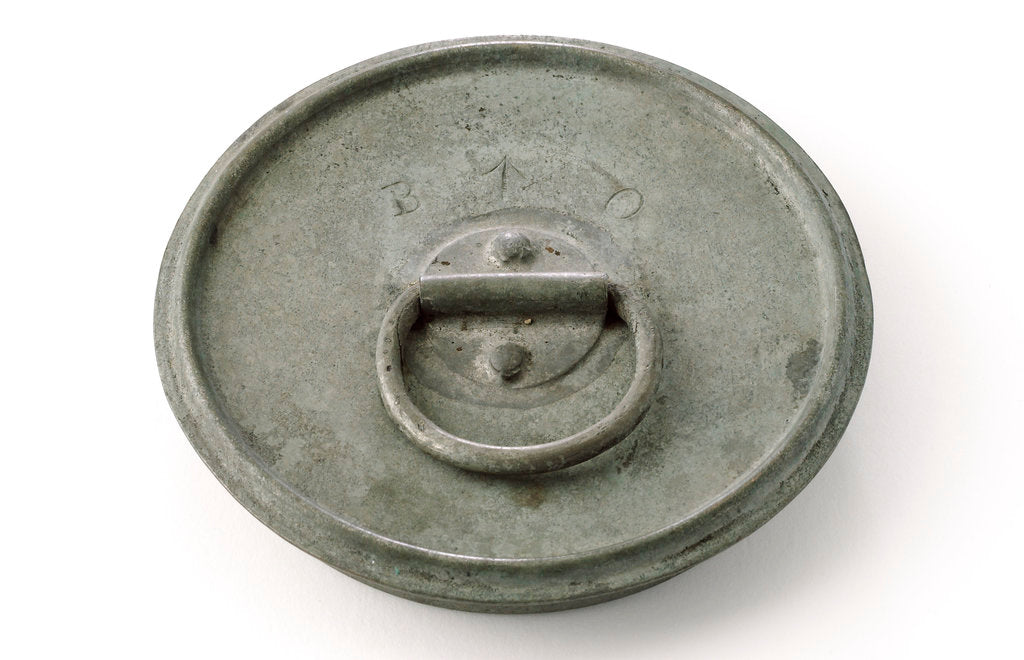 Detail of Powder case lid - underside by unknown