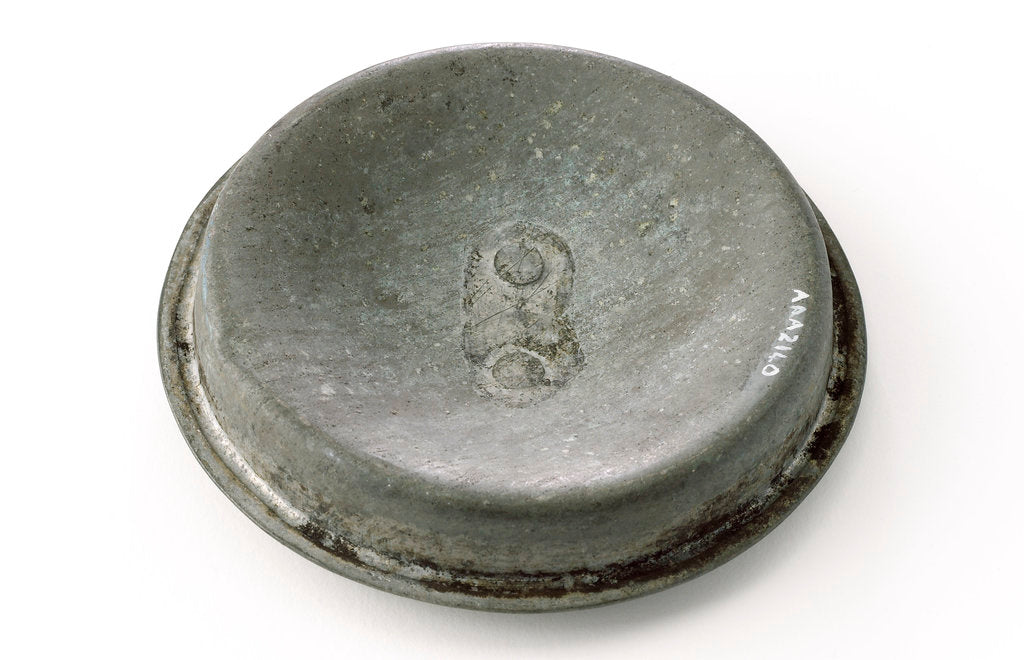 Detail of Powder case lid - underside by unknown