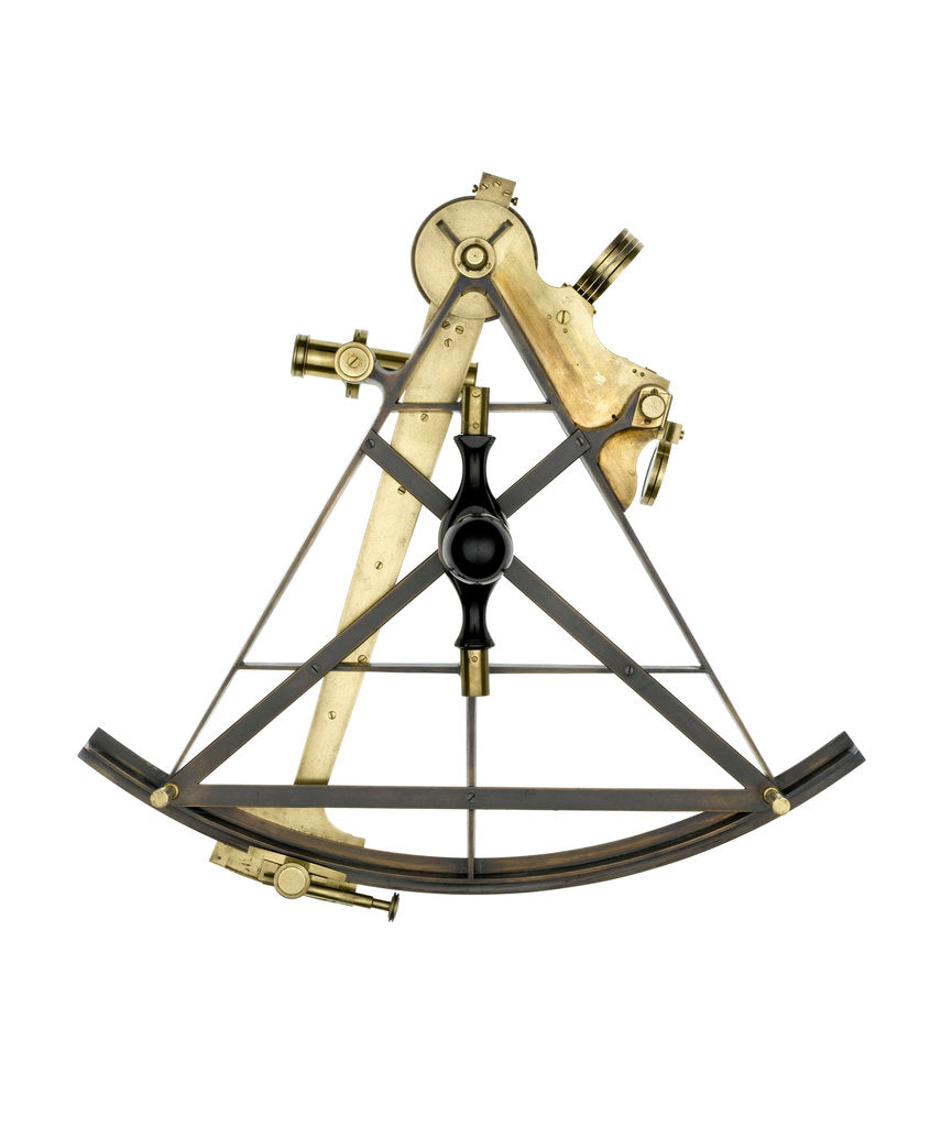 Detail of Sextant, brass - Gilbert & Wright - back by Gilbert & Wright