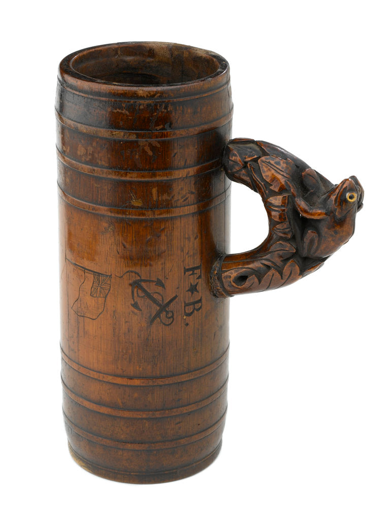 Detail of Wooden tankard by Unknown