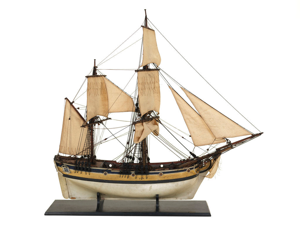 Detail of Ketch, starboard broadside by Unknown