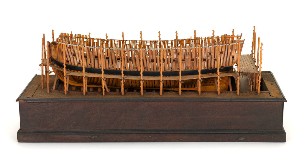 Detail of First rate warship 'Victory' (1765), 100 guns by Unknown