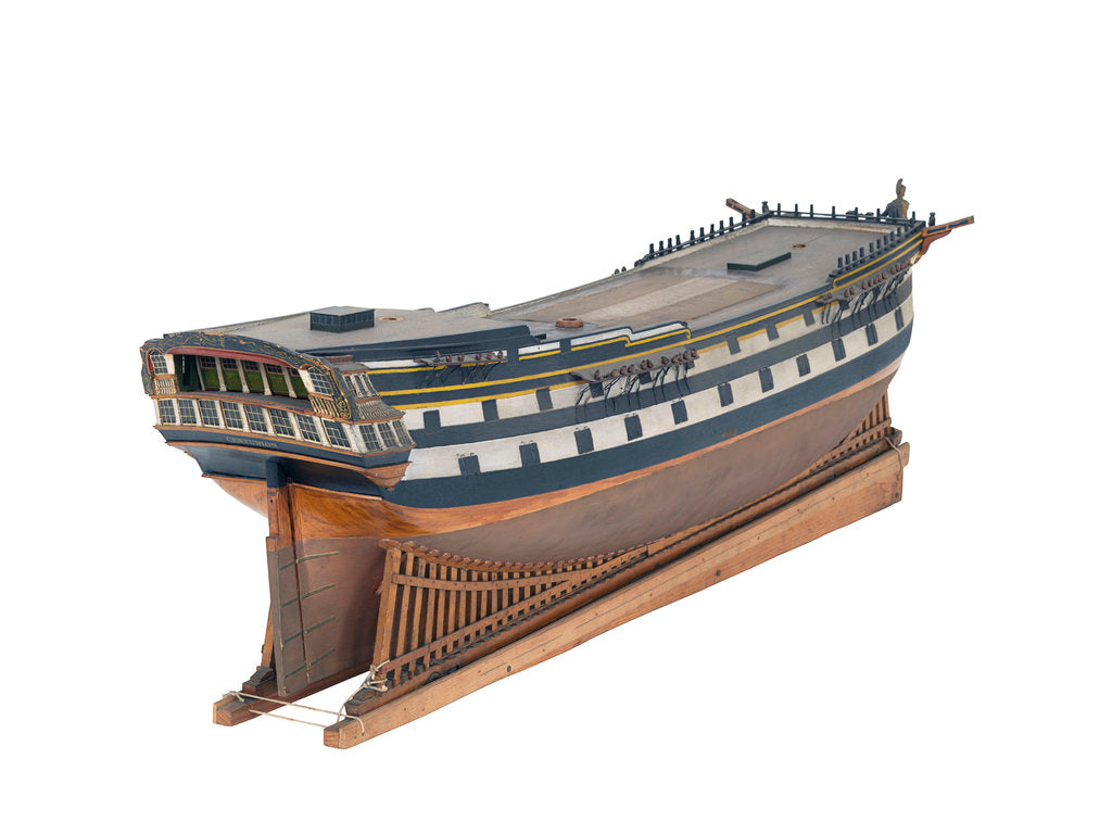 Detail of 'Centurion', starboard stern quarter by Unknown