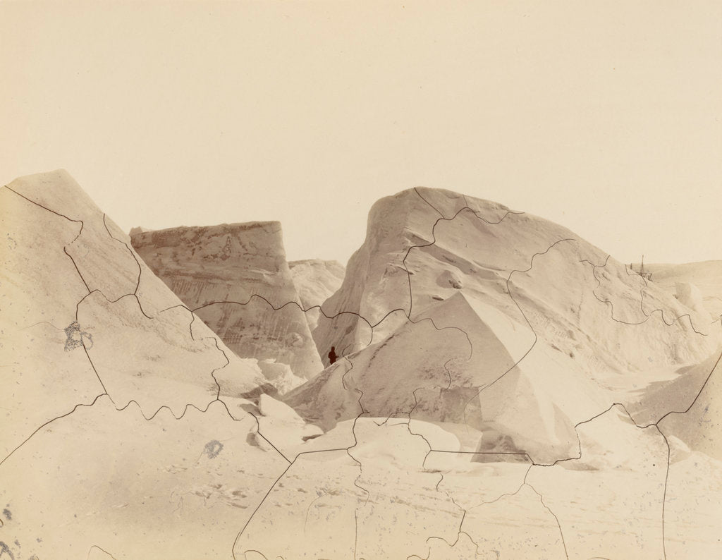 Detail of Newly formed floe-bergs, showing the old line of floatation by George White