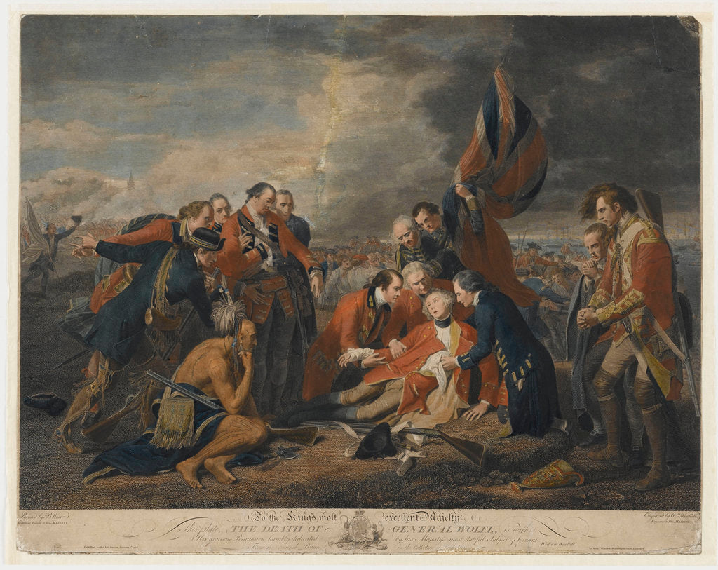Detail of The death of General James Wolfe, 1759 by Benjamin West
