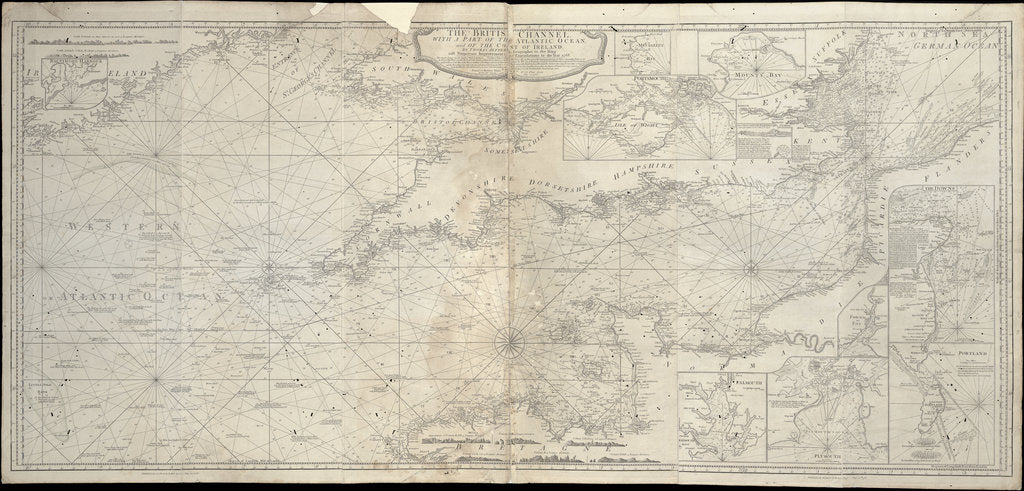 Detail of The British Channel with a part of the Atlantic Ocean and of the Coast of Ireland by Robert Sayer
