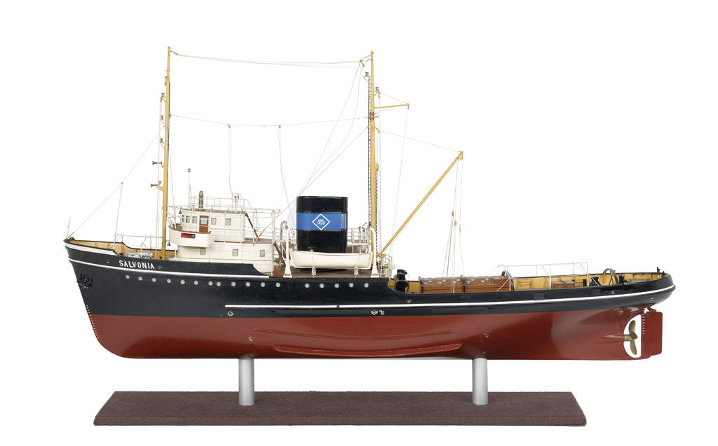 Detail of Full hull model of salvage tug 'Salvonia' (1951) by Unknown
