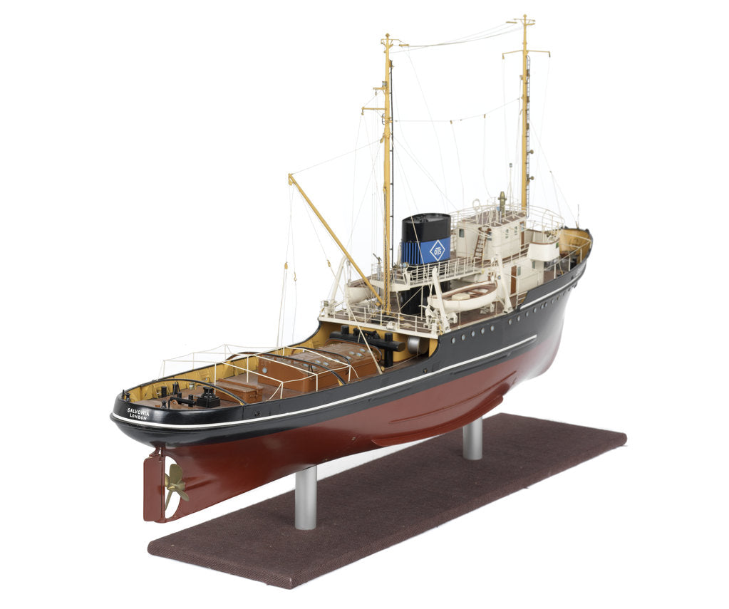 Detail of Full hull model of salvage tug 'Salvonia' (1951) by Unknown