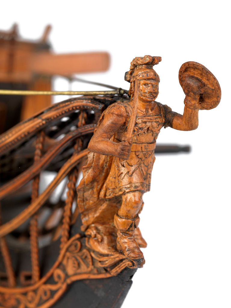 Detail of Contemporary full hull model of the 'L'Éole' (1789), a French 74-gun two-decker ship of the line by Unknown