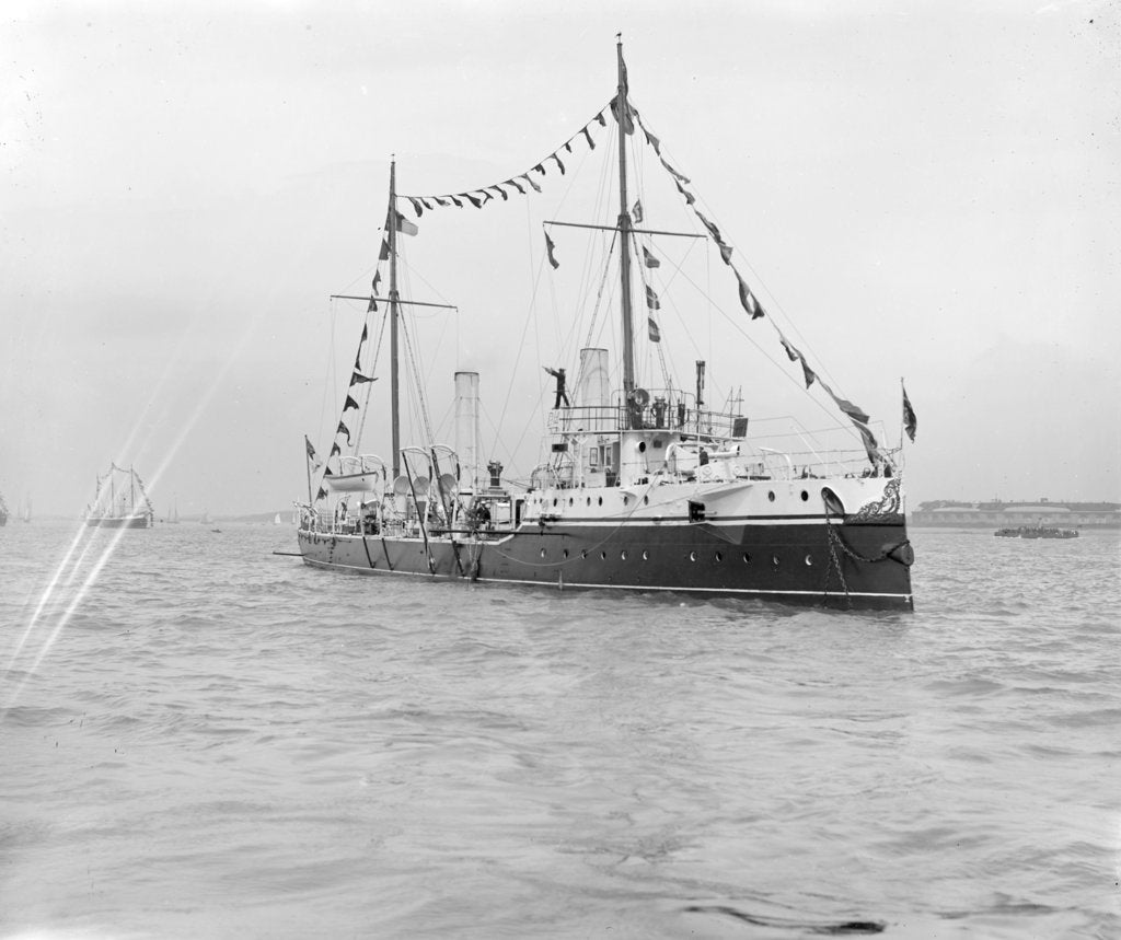Detail of HMS 'Gossamer' (1860) on 28 June 1897 by unknown