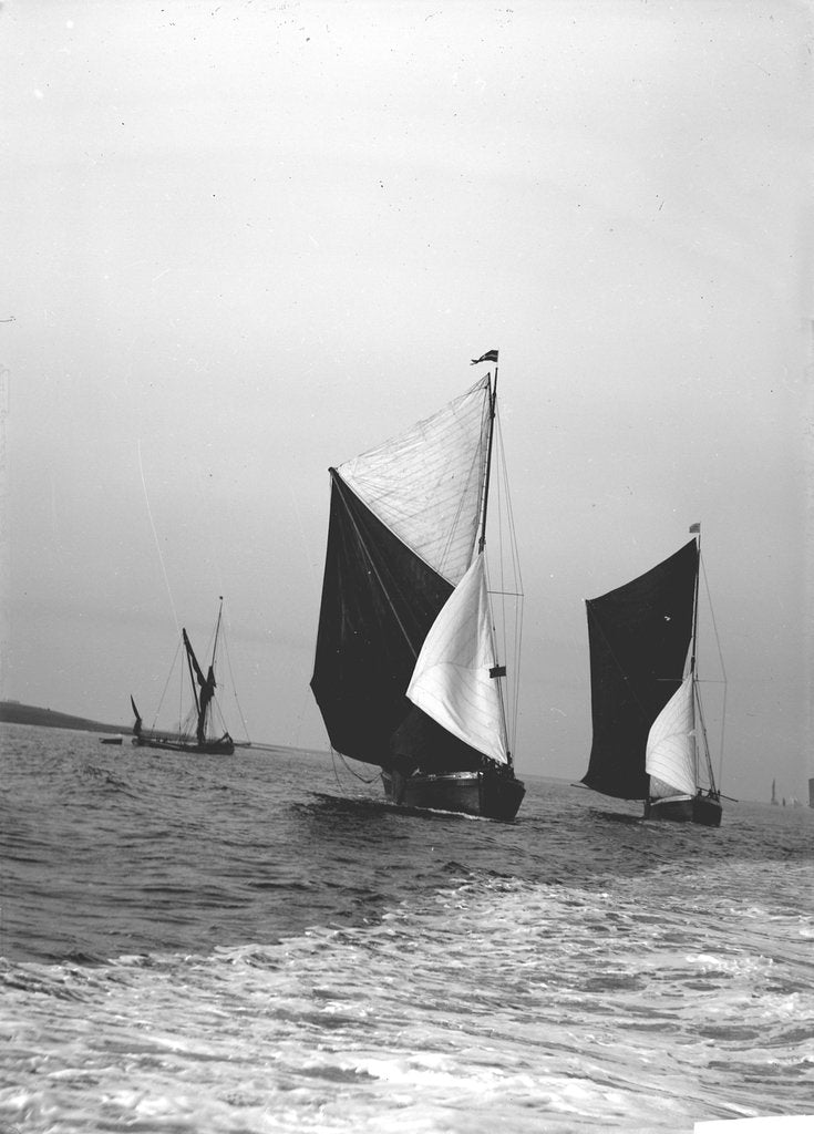 Detail of 'Gloria' (Br, 1898) and 'Sirdar' (Br, 1898) under sail by unknown