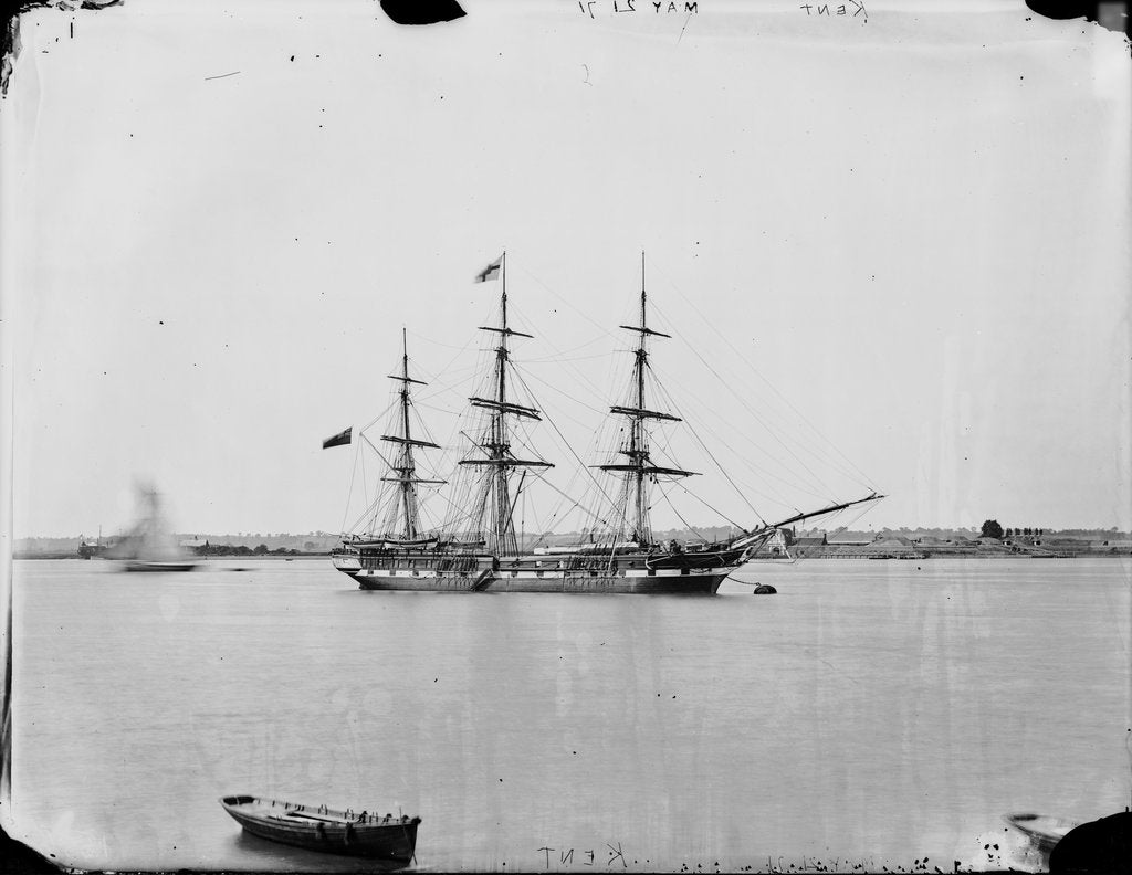 Detail of Three masted ship 'Kent' (1853) on 21st May 1871 by unknown